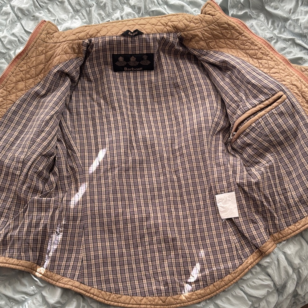 Barbour Camel Quilted Puffer Jacket - Picture 3 of 4